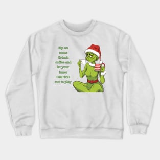 Cheeky Girl Grinch Crewneck Sweatshirt